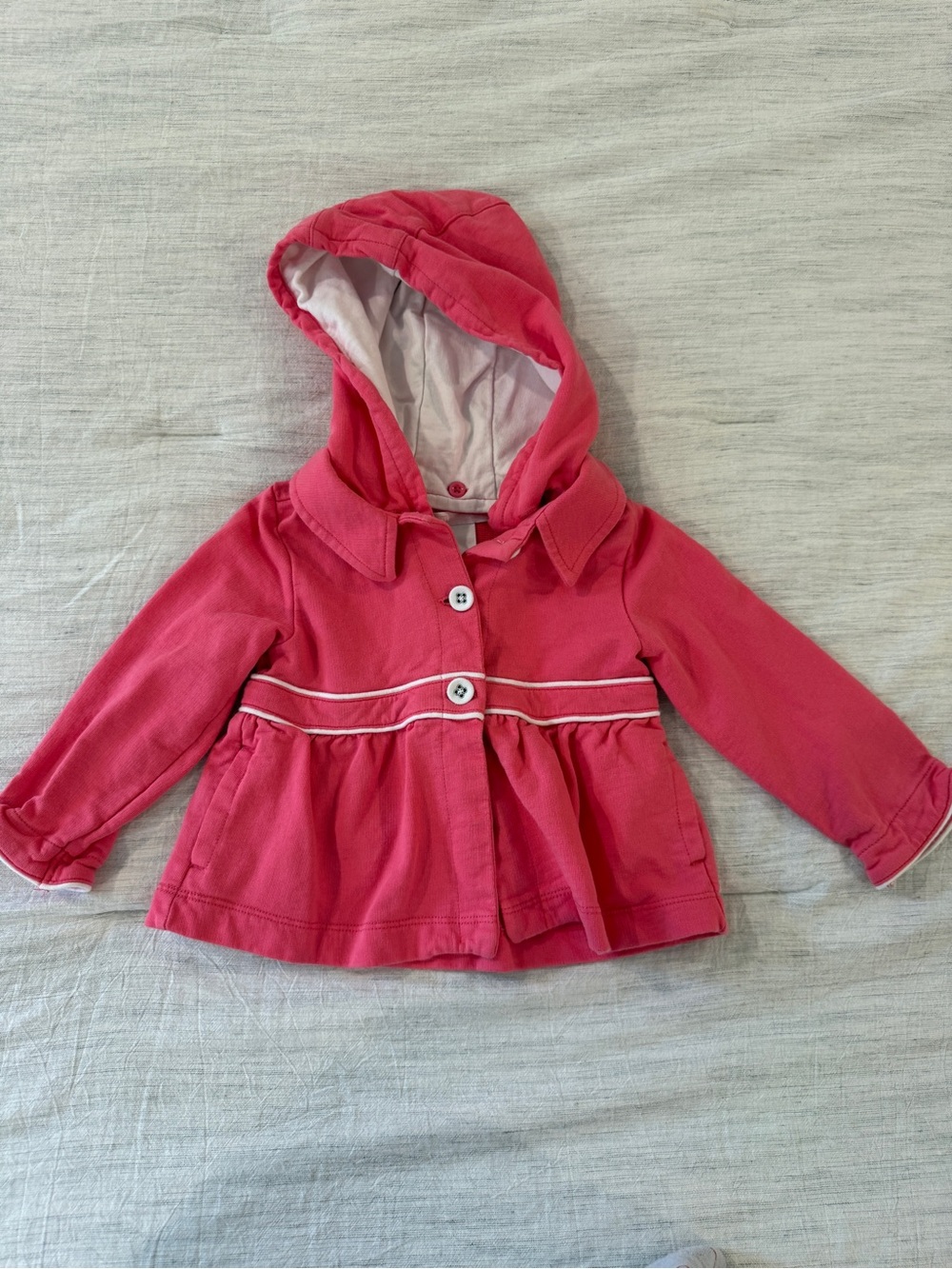 Janie and Jack Girls' Pink Hooded Peacoat